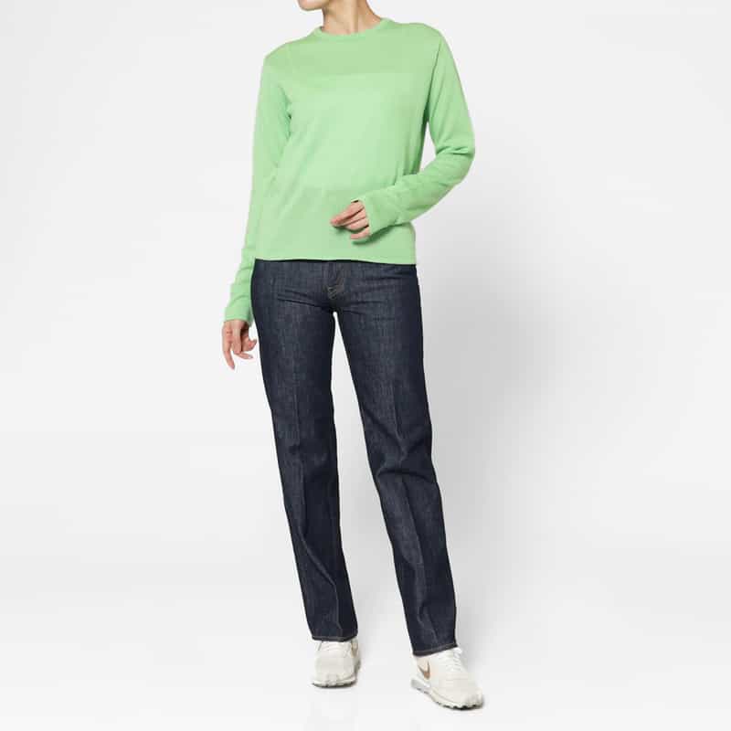 AURALEE AURALEE＜オーラリー＞ カシミヤシルク シアーニットプルオーバー GREEN