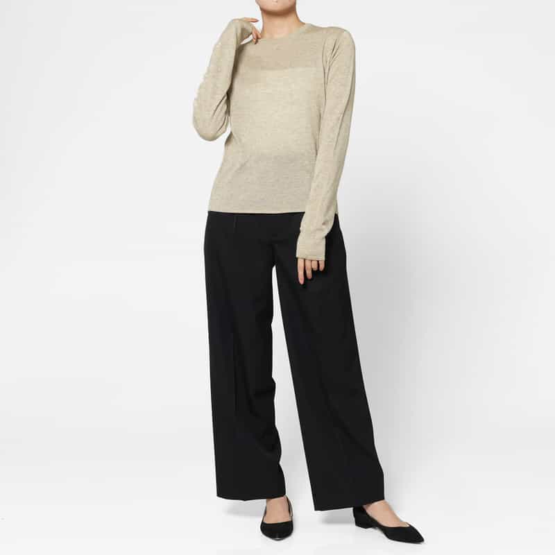 AURALEE AURALEE＜オーラリー＞ カシミヤシルク シアーニットプルオーバー GREIGE