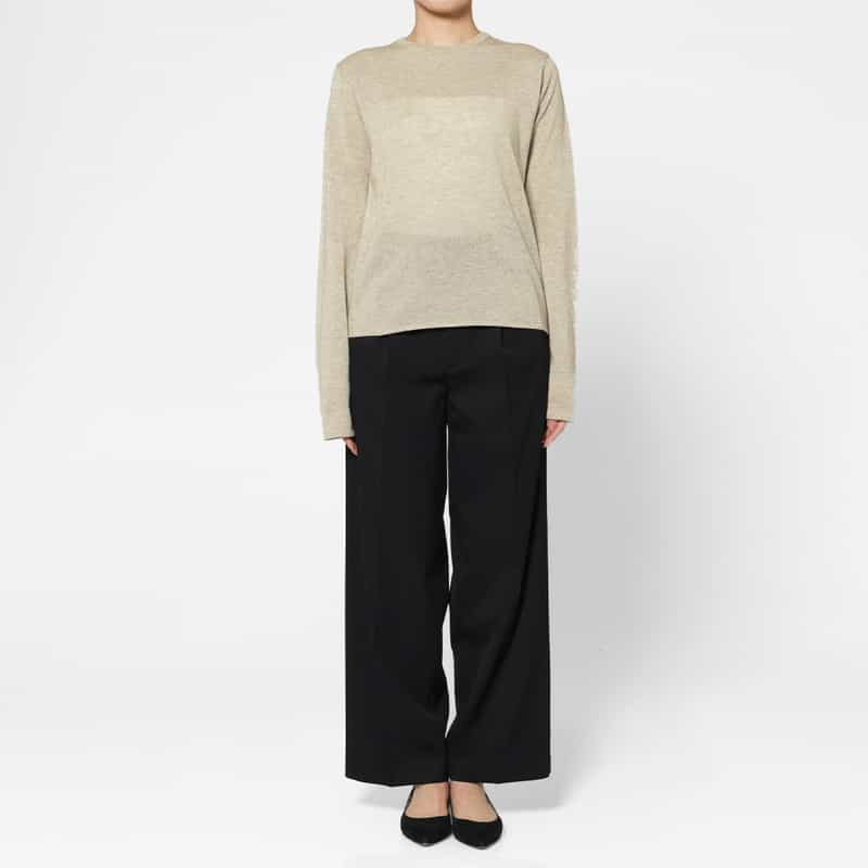 AURALEE AURALEE＜オーラリー＞ カシミヤシルク シアーニットプルオーバー GREIGE