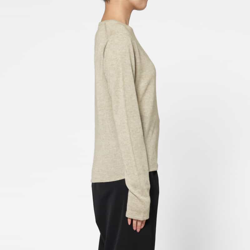AURALEE AURALEE＜オーラリー＞ カシミヤシルク シアーニットプルオーバー GREIGE