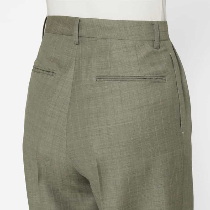 AURALEE AURALEE＜オーラリー＞ ブルーフェイスウール チェック柄パンツ GRAY