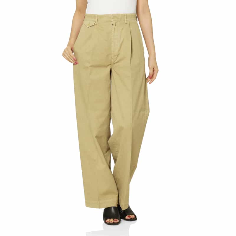 AURALEE＜オーラリー＞ ワンタック ワイドチノパンツ