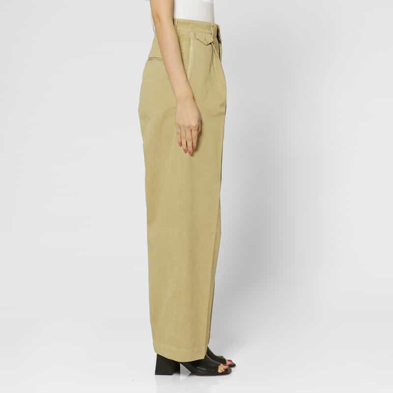 AURALEE AURALEE＜オーラリー＞ ワンタック ワイドチノパンツ BEIGE