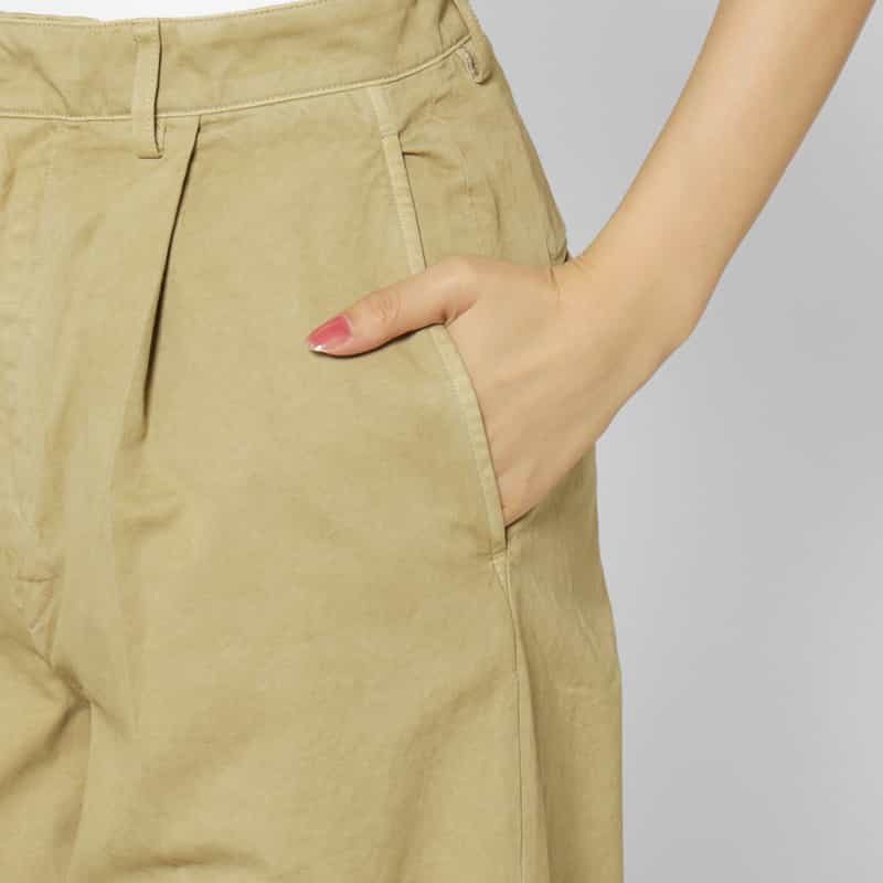 AURALEE AURALEE＜オーラリー＞ ワンタック ワイドチノパンツ BEIGE