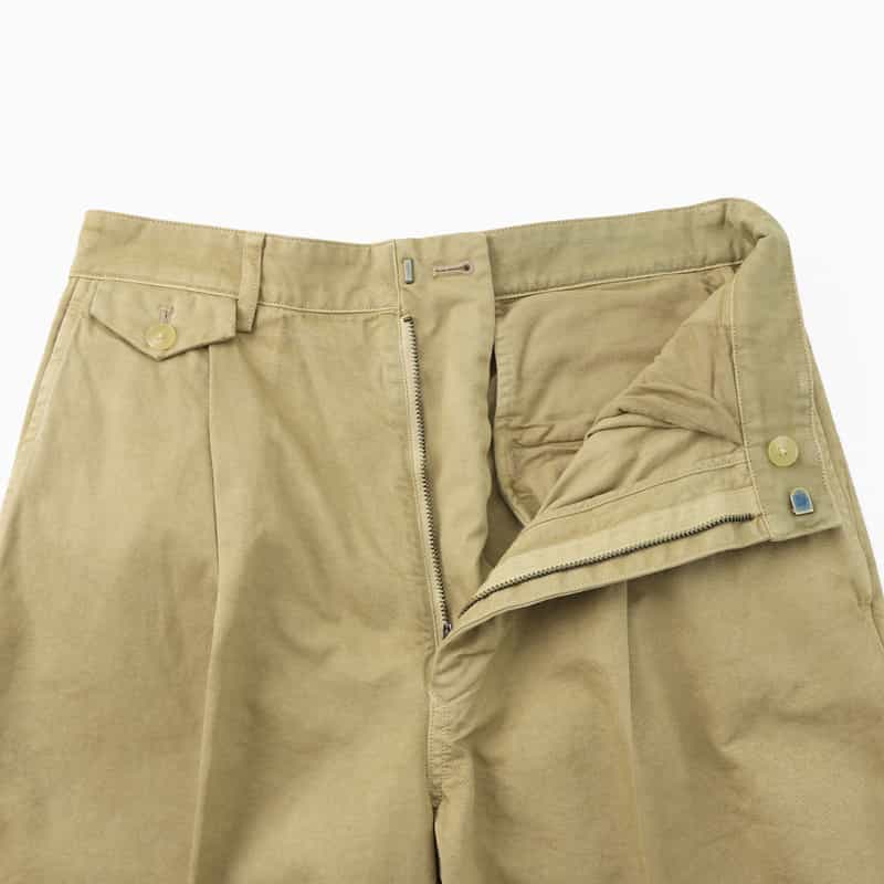 AURALEE AURALEE＜オーラリー＞ ワンタック ワイドチノパンツ BEIGE