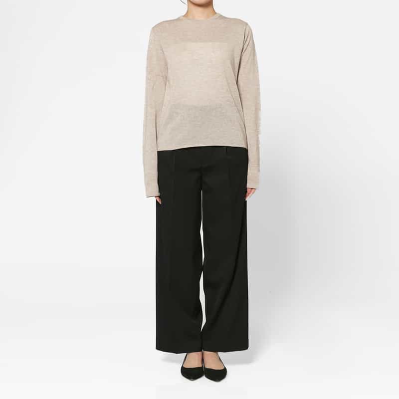 AURALEE AURALEE＜オーラリー＞ ウールギャバジン タックパンツ BLACK