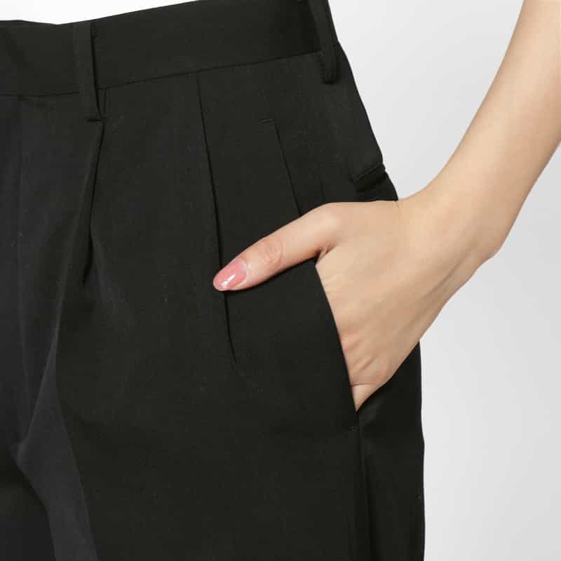 AURALEE AURALEE＜オーラリー＞ ウールギャバジン タックパンツ BLACK