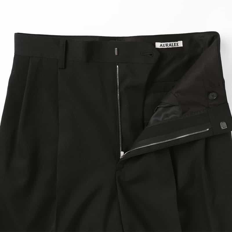 AURALEE AURALEE＜オーラリー＞ ウールギャバジン タックパンツ BLACK