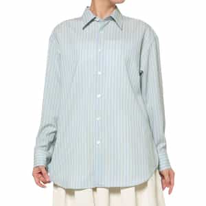 AURALEE ＜オーラリー＞ ウール素材ストライプ柄シャツ