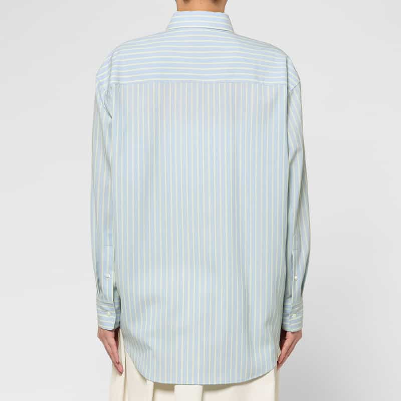 AURALEE AURALEE ＜オーラリー＞ ウール素材ストライプ柄シャツ LIGHT BLUE