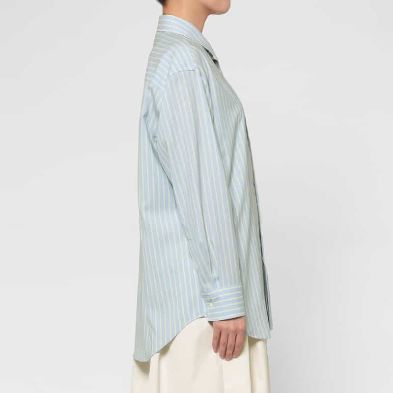 AURALEE AURALEE ＜オーラリー＞ ウール素材ストライプ柄シャツ LIGHT BLUE