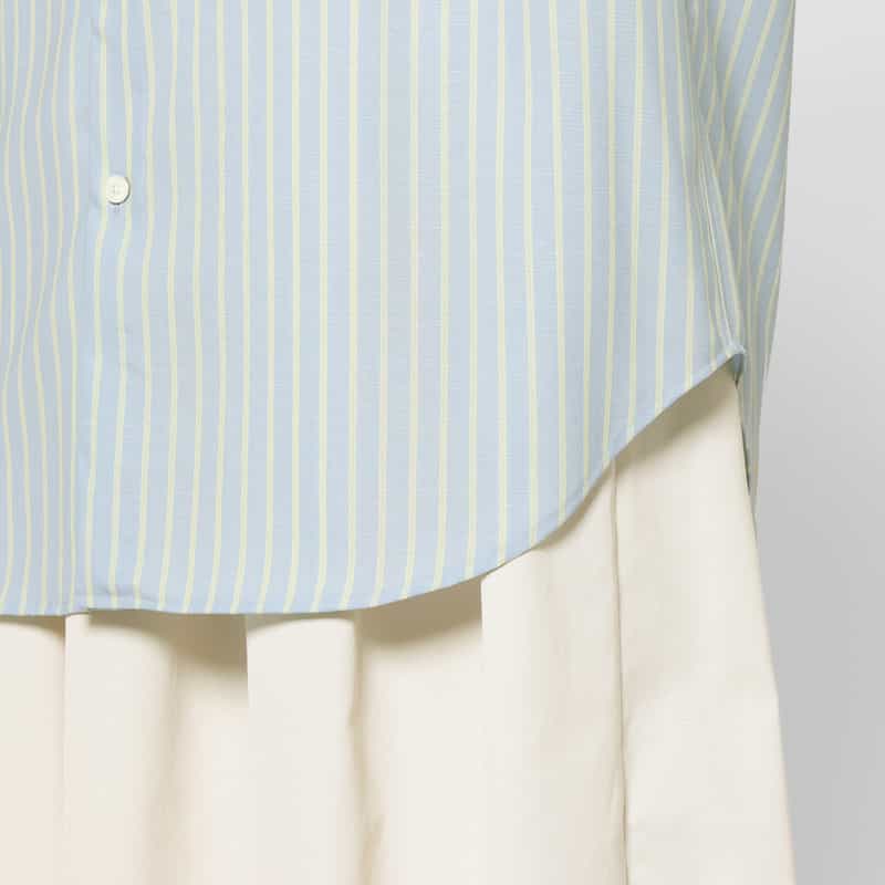 AURALEE AURALEE ＜オーラリー＞ ウール素材ストライプ柄シャツ LIGHT BLUE