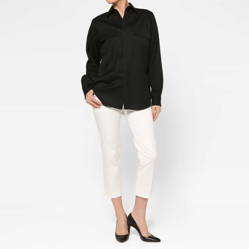 AURALEE AURALEE ＜オーラリー＞ ウール素材シャツ BLACK