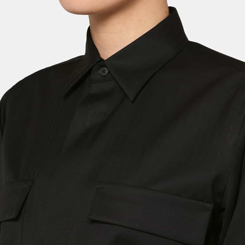 AURALEE AURALEE ＜オーラリー＞ ウール素材シャツ BLACK