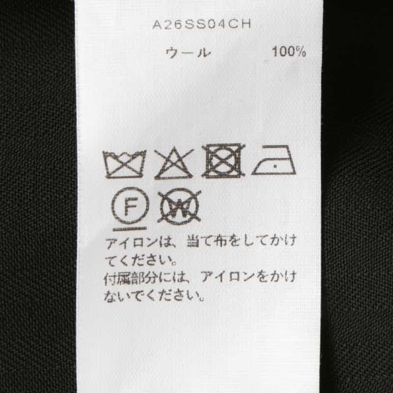 AURALEE AURALEE ＜オーラリー＞ ウール素材シャツ BLACK