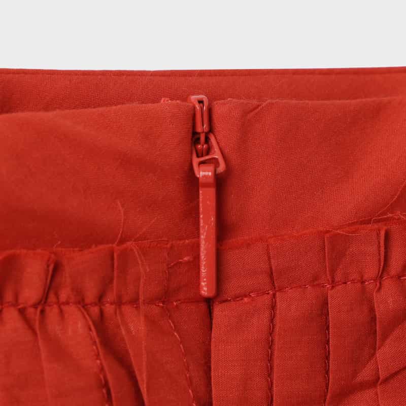 AURALEE AURALEE ＜オーラリー＞ ピンタックデザインロングスカート RED