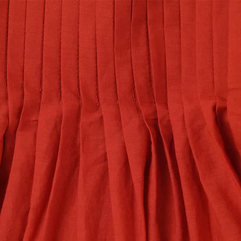 AURALEE AURALEE ＜オーラリー＞ ピンタックデザインロングスカート RED