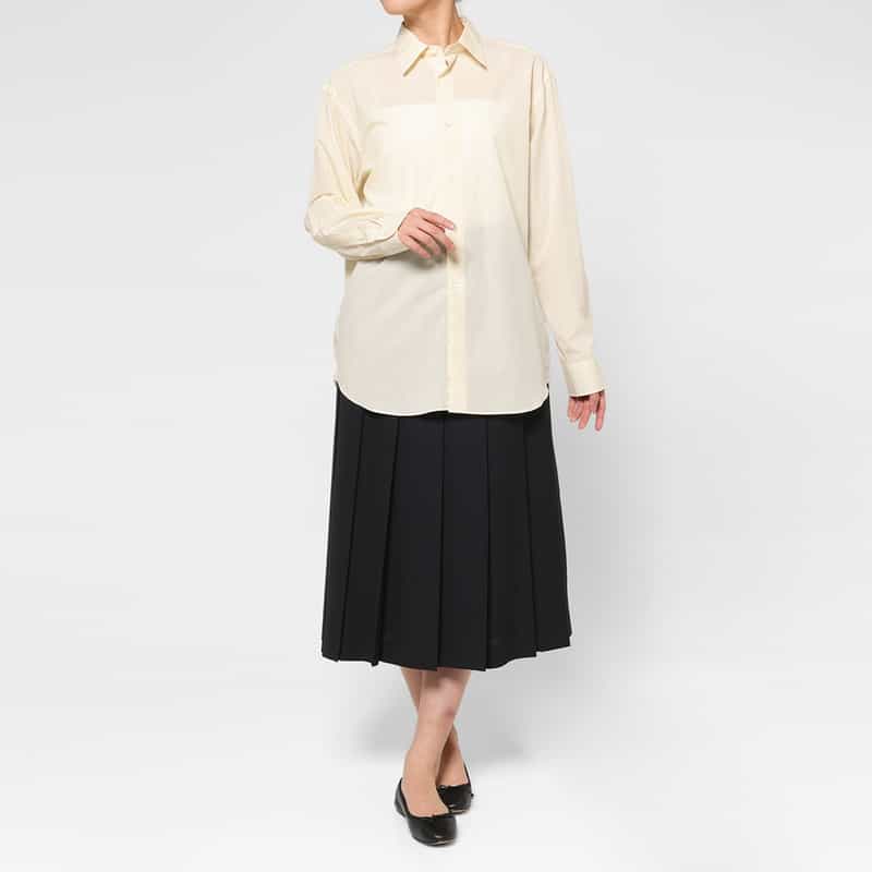 AURALEE AURALEE ＜オーラリー＞ ベルテッドプリーツスカート DARK NAVY