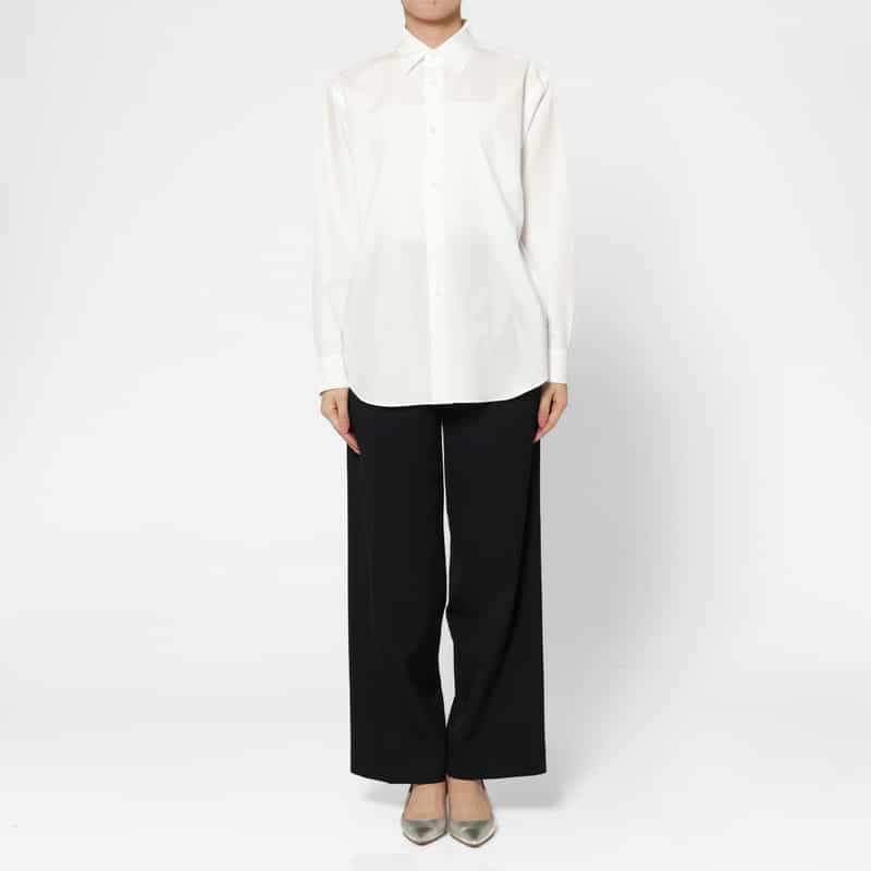 AURALEE AURALEE＜オーラリー＞ フィンクスコットンツイルシャツ WHITE