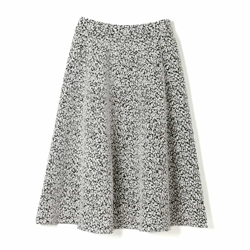 セットアップ ウォッシャブル ジャカード素材フレアスカート