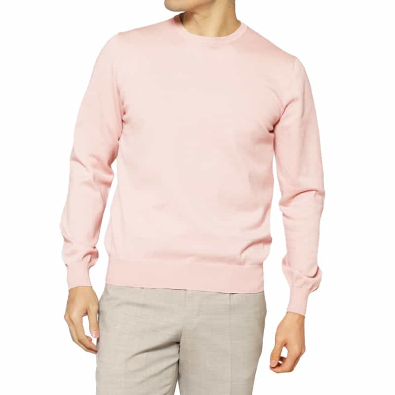 GRANSASSO GRANSASSO＜グランサッソ＞ コットンニットプルオーバー PINK