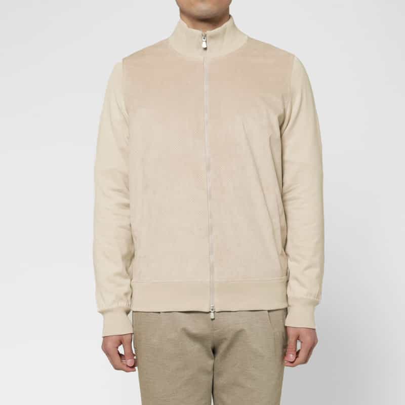 GRANSASSO GRANSASSO＜グランサッソ＞ ジップアップニットカーディガン BEIGE