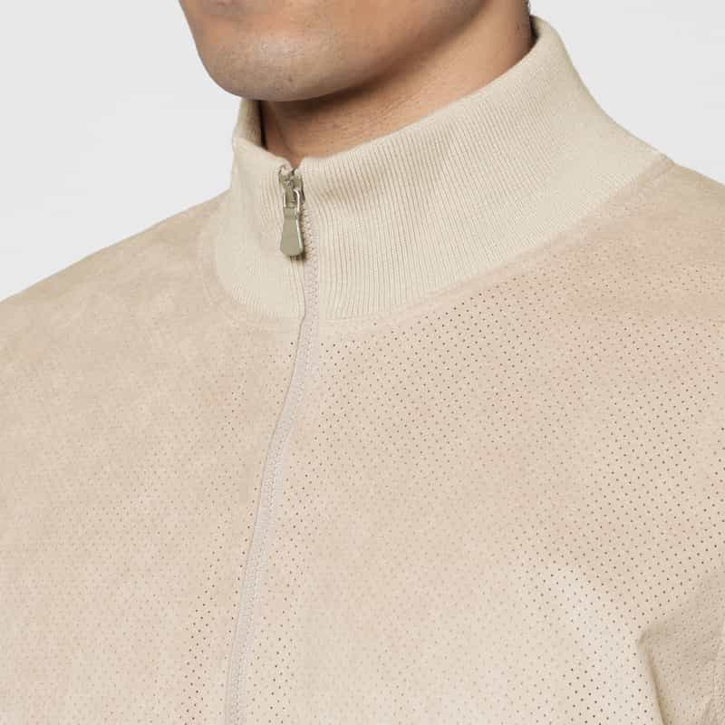 GRANSASSO GRANSASSO＜グランサッソ＞ ジップアップニットカーディガン BEIGE