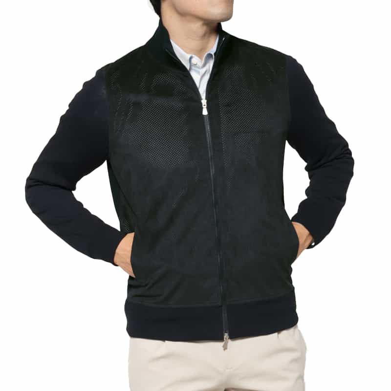 GRANSASSO＜グランサッソ＞ ジップアップニットカーディガン