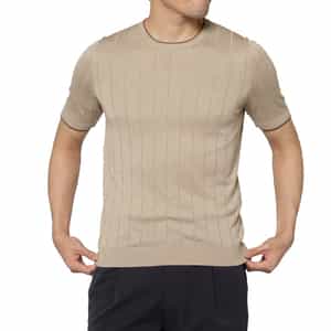 GRANSASSO＜グランサッソ＞ シルク素材クルーネックニットプルオーバー