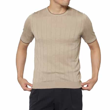 GRANSASSO＜グランサッソ＞ シルク素材クルーネックニットプルオーバー