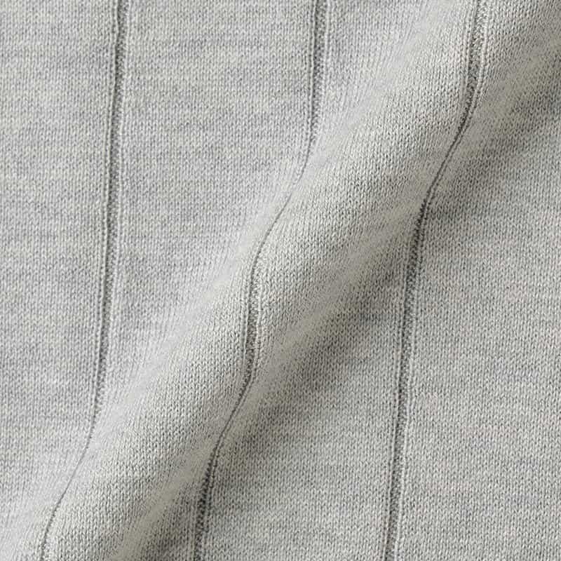 GRANSASSO GRANSASSO＜グランサッソ＞ シルク素材クルーネックニットプルオーバー LIGHT GRAY