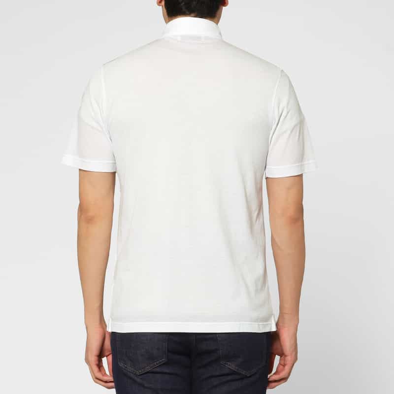 GRANSASSO GRANSASSO＜グランサッソ＞ 鹿の子ポロシャツ WHITE