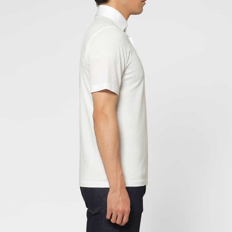 GRANSASSO GRANSASSO＜グランサッソ＞ 鹿の子ポロシャツ WHITE