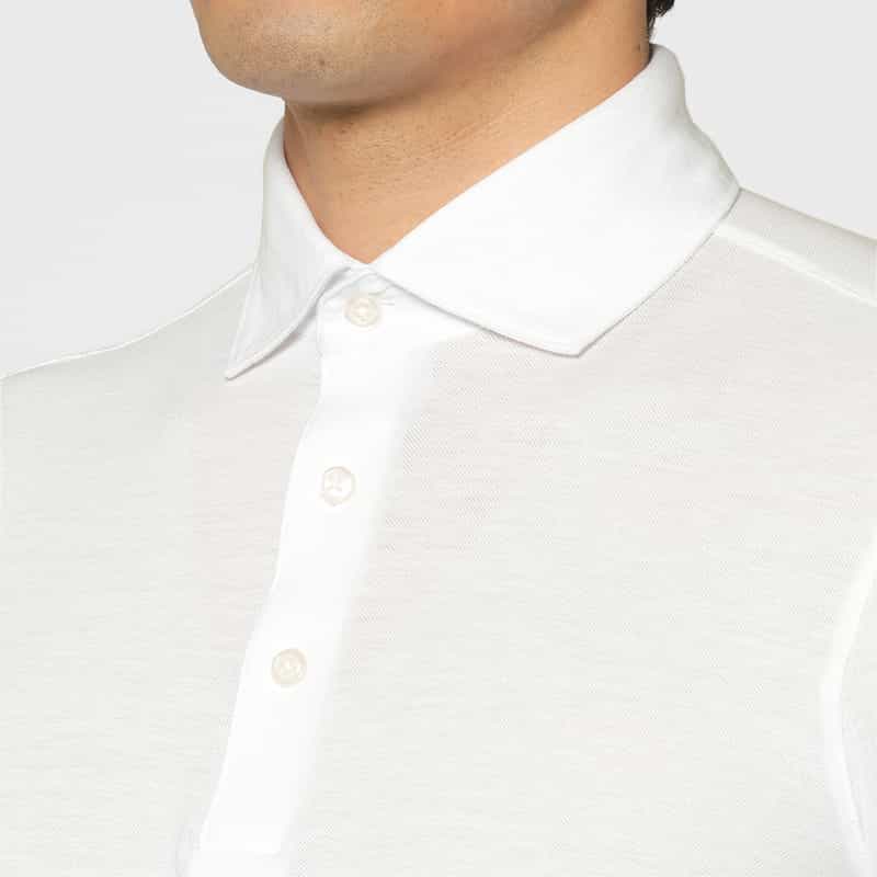 GRANSASSO GRANSASSO＜グランサッソ＞ 鹿の子ポロシャツ WHITE