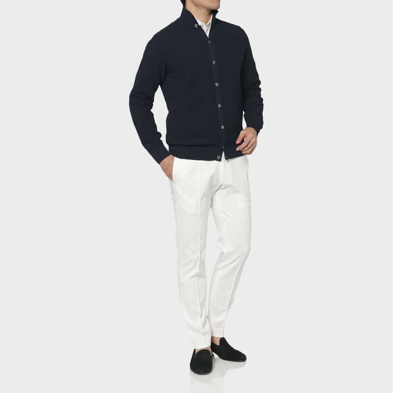 FILIPPO DE LAURENTIIS FILIPPO DE LAURENTIIS＜フィリップ デ ローレンティス＞ ニットカーディガン NAVY