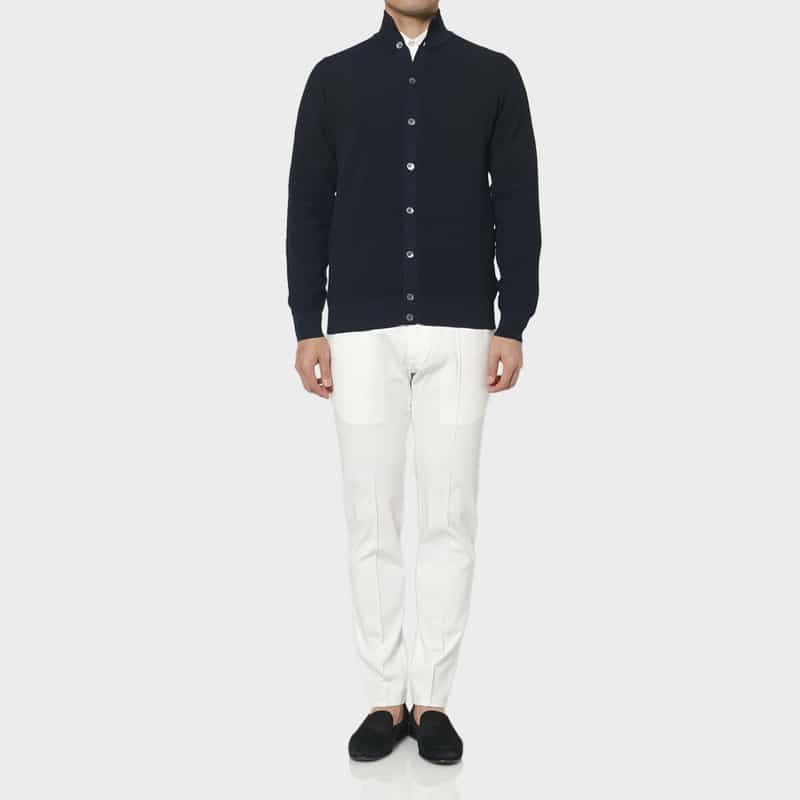 FILIPPO DE LAURENTIIS FILIPPO DE LAURENTIIS＜フィリップ デ ローレンティス＞ ニットカーディガン NAVY