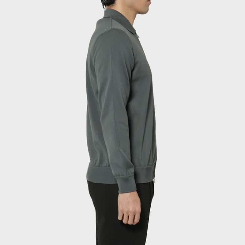 FILIPPO DE LAURENTIIS FILIPPO DE LAURENTIIS＜フィリップ デ ローレンティス＞ ジップアップニットカーディガン GRAY