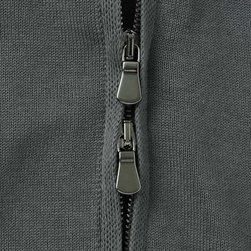 FILIPPO DE LAURENTIIS FILIPPO DE LAURENTIIS＜フィリップ デ ローレンティス＞ ジップアップニットカーディガン GRAY