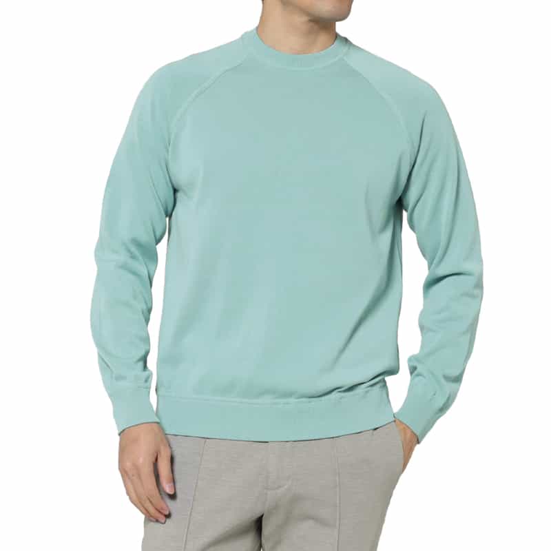 FILIPPO DE LAURENTIIS FILIPPO DE LAURENTIIS＜フィリップ デ ローレンティス＞ ニットプルオーバー TURQUOISE