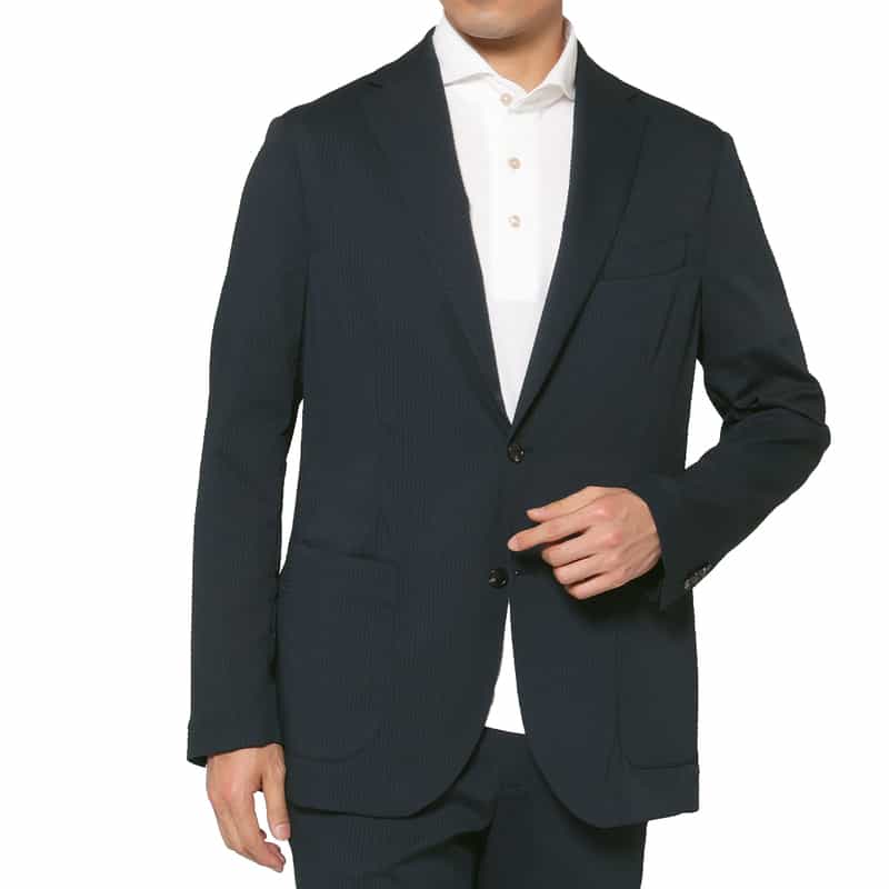 セットアップ シアサッカー素材テーラードジャケット