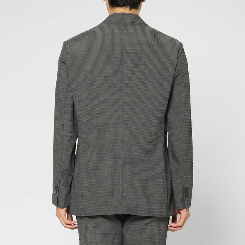 BARNEYS NEW YORK セットアップ シアサッカー素材テーラードジャケット GRAY