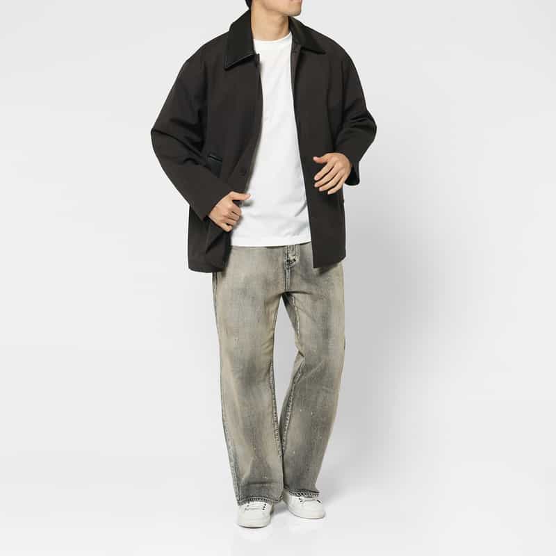 STUDIO NICHOLSON STUDIO NICHOLSON＜スタジオ ニコルソン＞ レザーカラーブルゾン BROWN