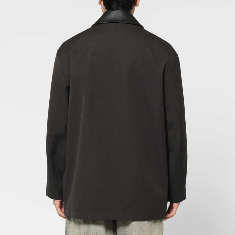 STUDIO NICHOLSON STUDIO NICHOLSON＜スタジオ ニコルソン＞ レザーカラーブルゾン BROWN