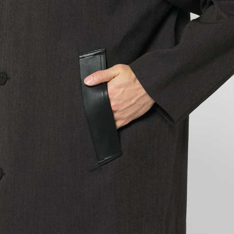 STUDIO NICHOLSON STUDIO NICHOLSON＜スタジオ ニコルソン＞ レザーカラーブルゾン BROWN