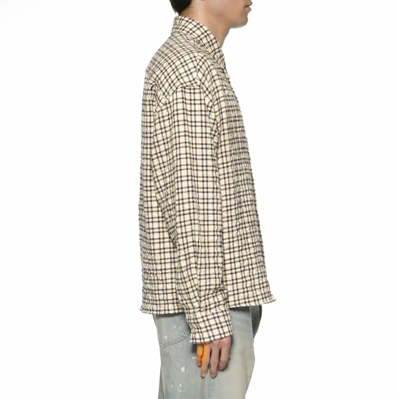 STUDIO NICHOLSON STUDIO NICHOLSON＜スタジオ　ニコルソン＞ チェック柄カジュアルシャツ BEIGE