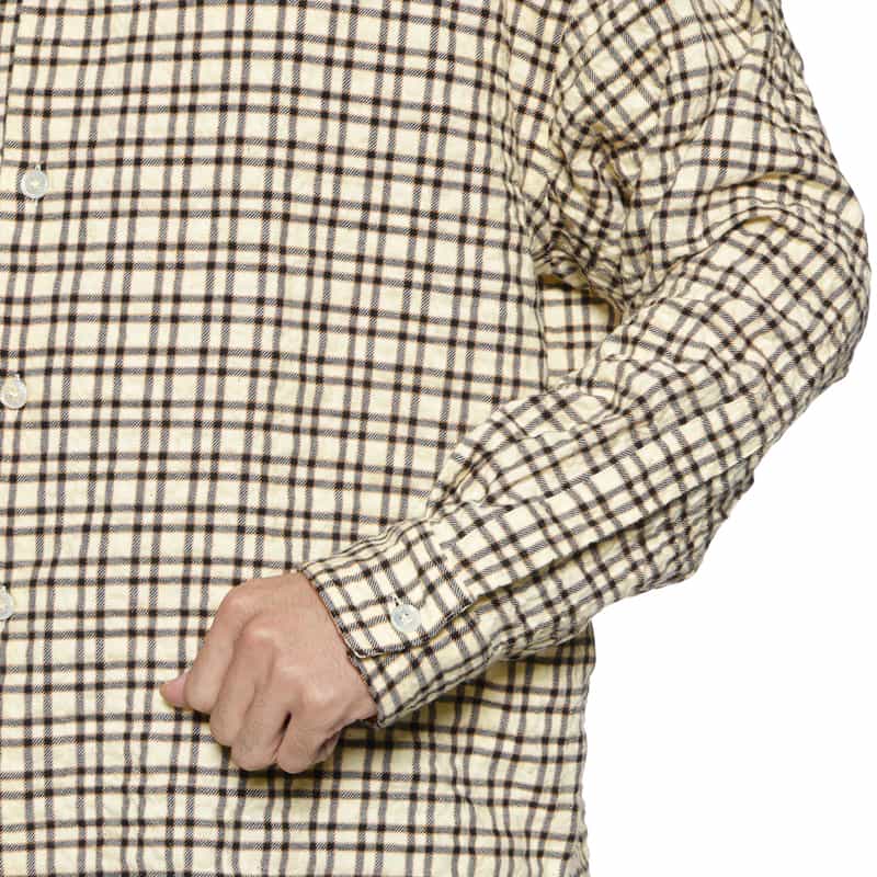 STUDIO NICHOLSON STUDIO NICHOLSON＜スタジオ　ニコルソン＞ チェック柄カジュアルシャツ BEIGE