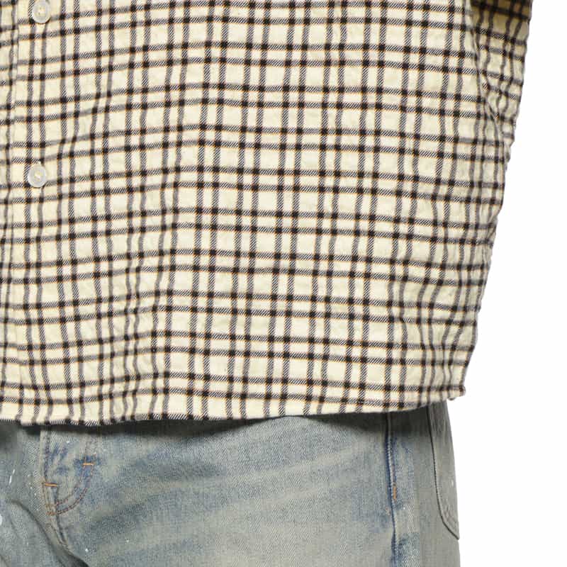 STUDIO NICHOLSON STUDIO NICHOLSON＜スタジオ　ニコルソン＞ チェック柄カジュアルシャツ BEIGE