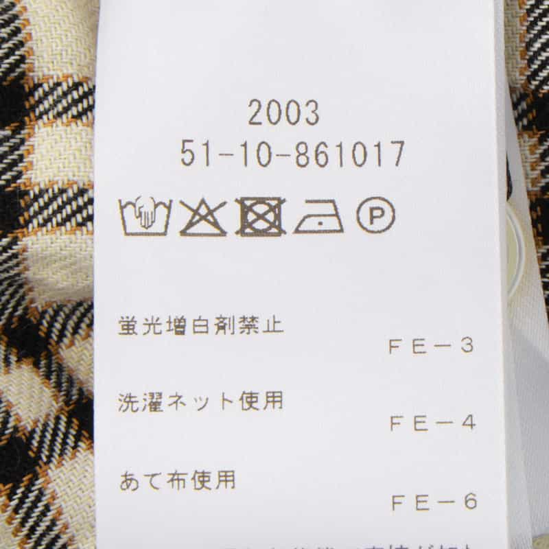 STUDIO NICHOLSON STUDIO NICHOLSON＜スタジオ　ニコルソン＞ チェック柄カジュアルシャツ BEIGE