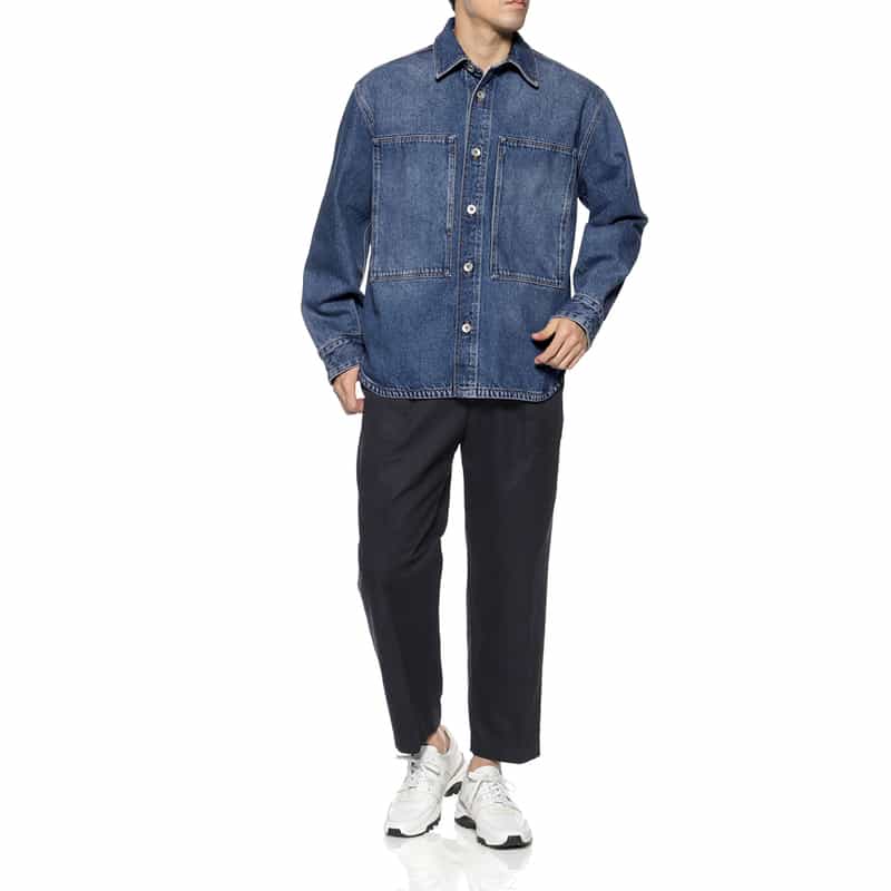 STUDIO NICHOLSON STUDIO NICHOLSON＜スタジオ　ニコルソン＞ デニムシャツ BLUE