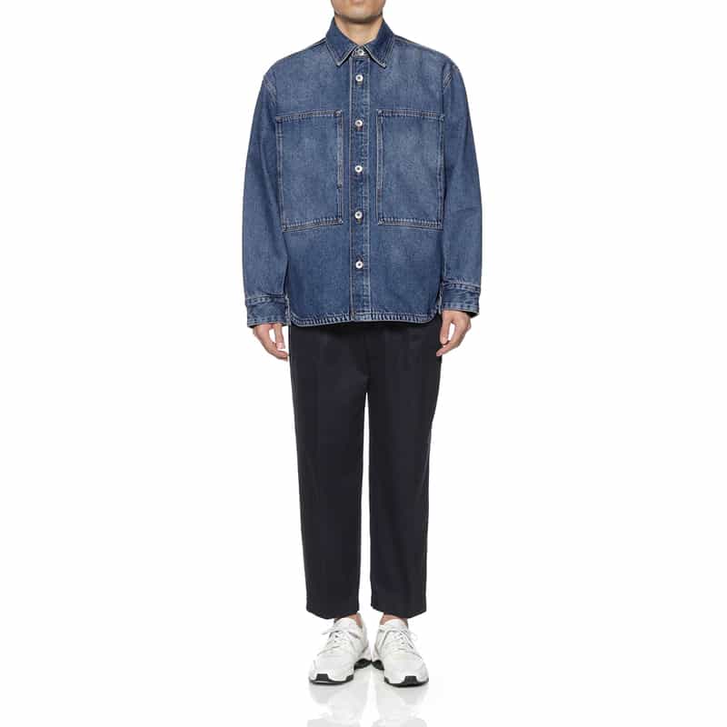 STUDIO NICHOLSON STUDIO NICHOLSON＜スタジオ　ニコルソン＞ デニムシャツ BLUE